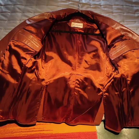 Vintage CHESS KING leather jacket/blazer lined with pockets - Sz 40 - Picture 11 of 16